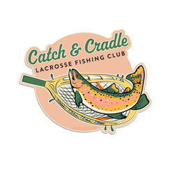 Guys Lacrosse Sticker - Catch and Cradle