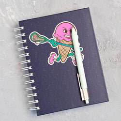 Guys Lacrosse Sticker - Ice Cream Lacrosse
