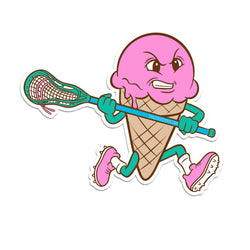 Guys Lacrosse Sticker - Ice Cream Lacrosse