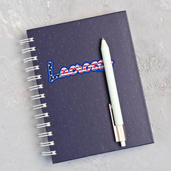 Lacrosse Sticker - Patriotic Lacrosse Script