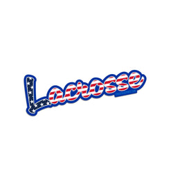 Lacrosse logo with American flag design on a white background