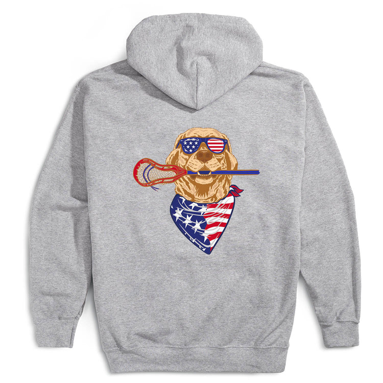 Lacrosse Hooded Sweatshirt - Freedom Hound Lacrosse (Back Design)
