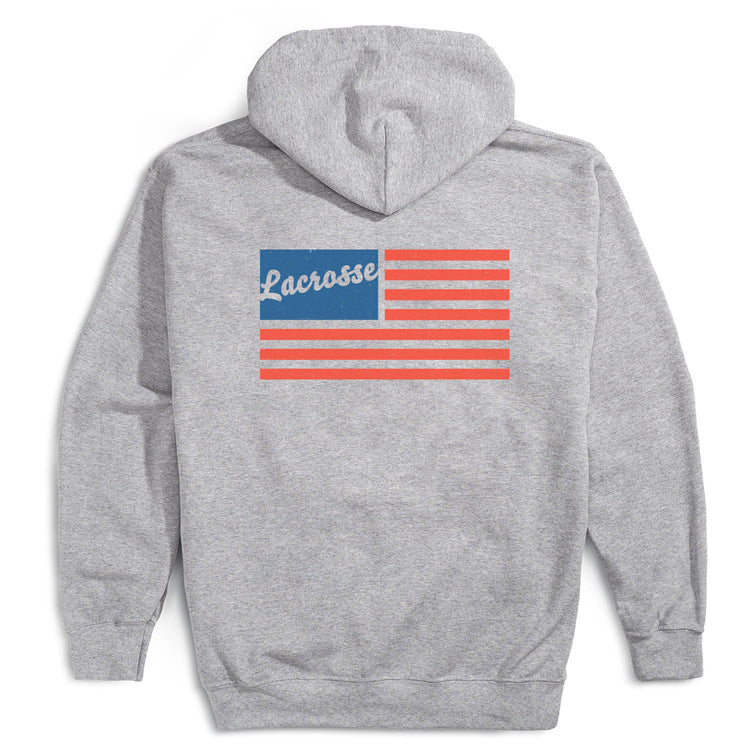 Lacrosse Hooded Sweatshirt - Freedom Play Lacrosse (Back Design)