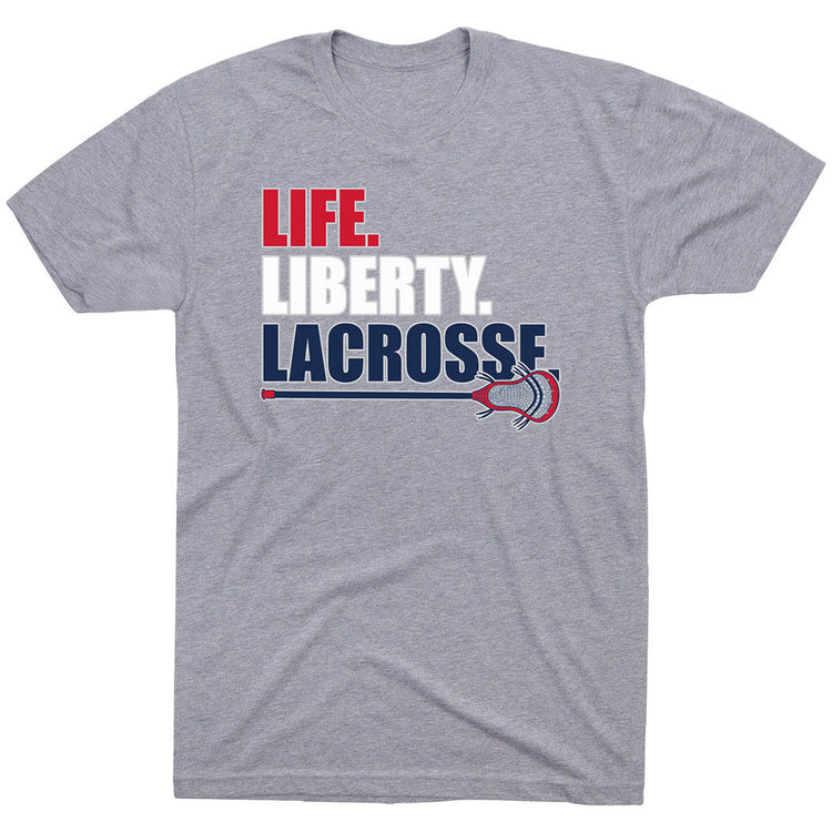 Guys Lacrosse Short Sleeve T-Shirt - Life Liberty Lacrosse