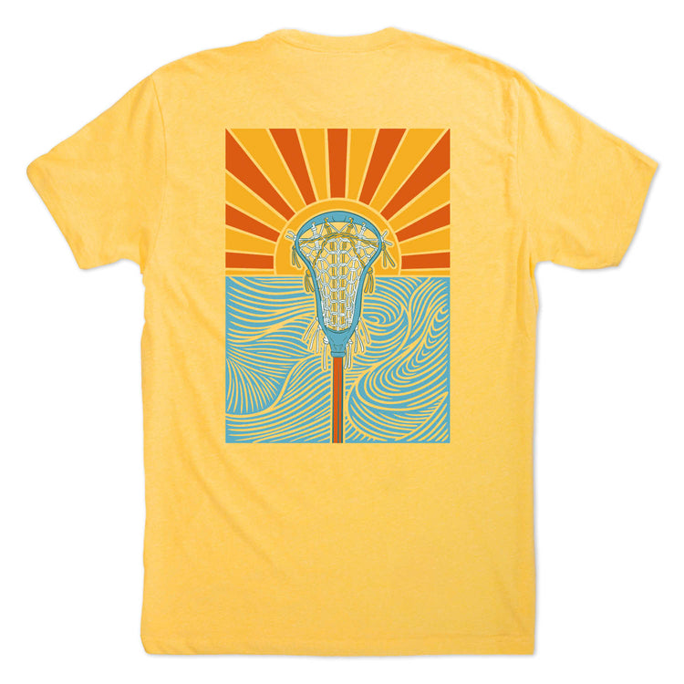 Girls Lacrosse Short Sleeve T-Shirt - Sunset Girls Lacrosse (Back Design)