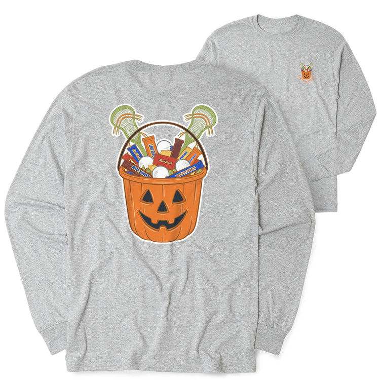 Lacrosse Tshirt Long Sleeve - Trick-or-Treat Lacrosse (Back Design)