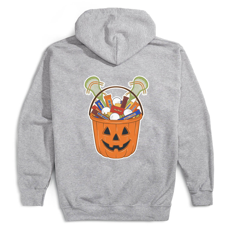 Lacrosse Hooded Sweatshirt - Trick-or-Treat Lacrosse (Back Design)