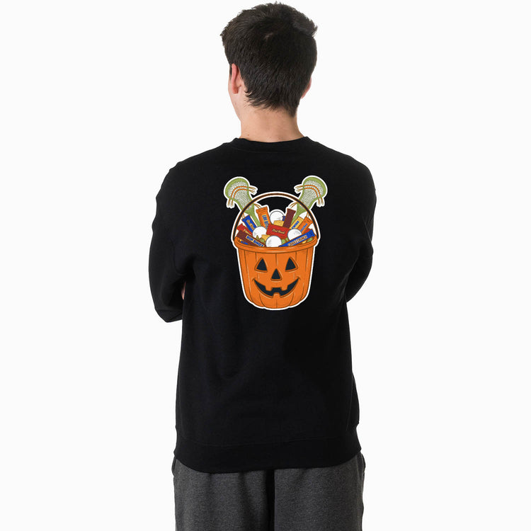 Lacrosse Crewneck Sweatshirt - Trick-or-Treat Lacrosse (Back Design)