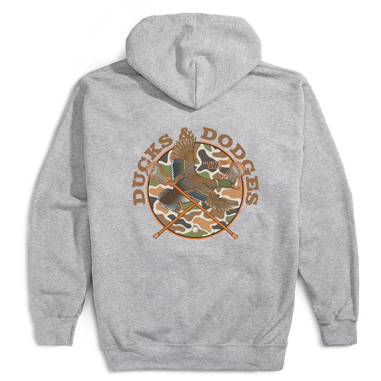 Lacrosse Hooded Sweatshirt - Ducks and Dodges (Back Design)
