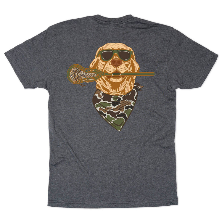 Guys Lacrosse Short Sleeve T-Shirt - Lax Hound (Back Design)