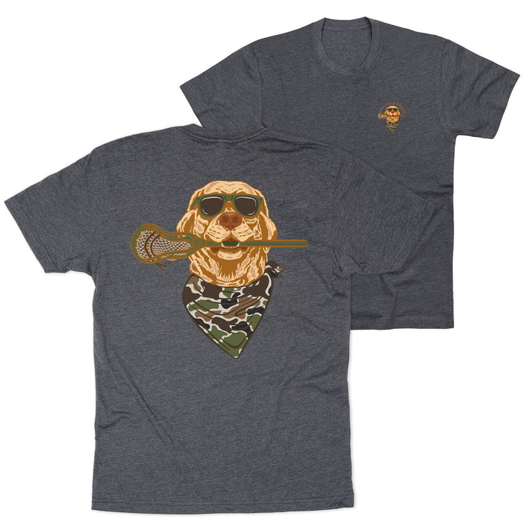 Guys Lacrosse Short Sleeve T-Shirt - Lax Hound (Back Design)