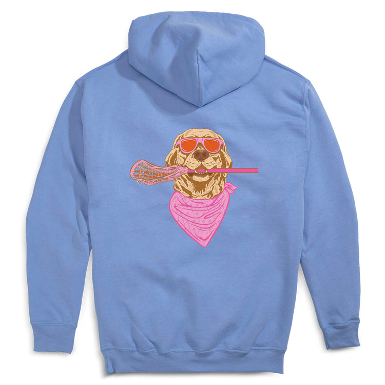 Girls Lacrosse Hooded Sweatshirt - Girls Lax Hound (Back Design)