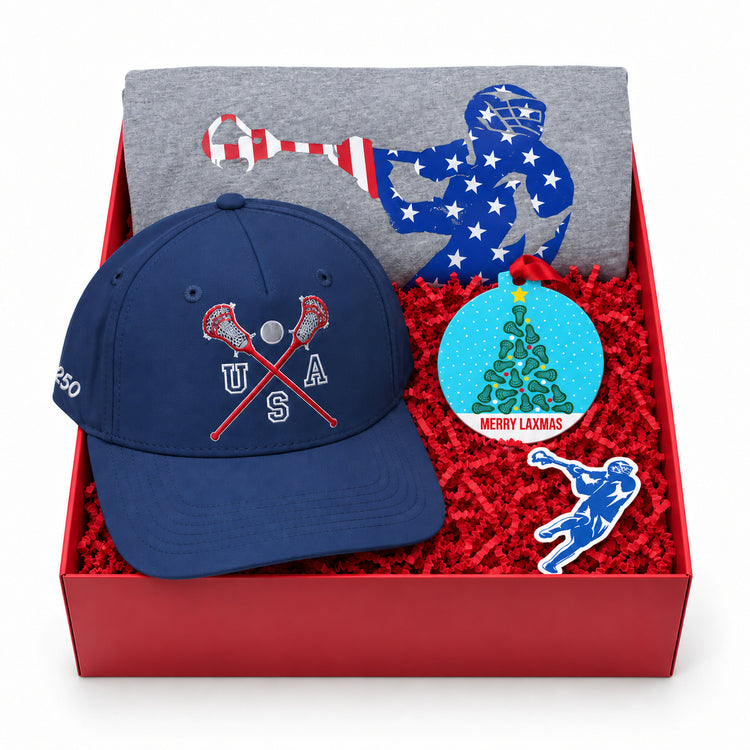 Guys Lacrosse Holiday Gift Box - Stars, Stripes & Lax