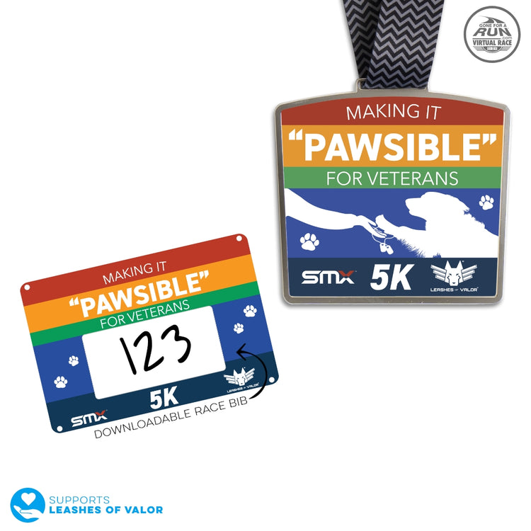Virtual Race - Making it "Pawsible" for Veterans 5K (2022)