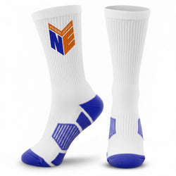 Girls Lacrosse Mid Calf Socks -  No Excuse - White