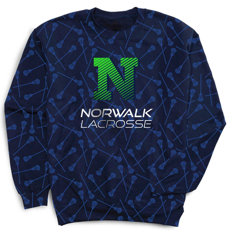 Lacrosse Gameday Crewneck Sweatshirt - Norwalk - Navy