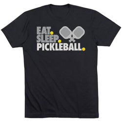 Pickleball Short Sleeve T-Shirt - Eat. Sleep. Pickleball [Youth Large/Black] - SS