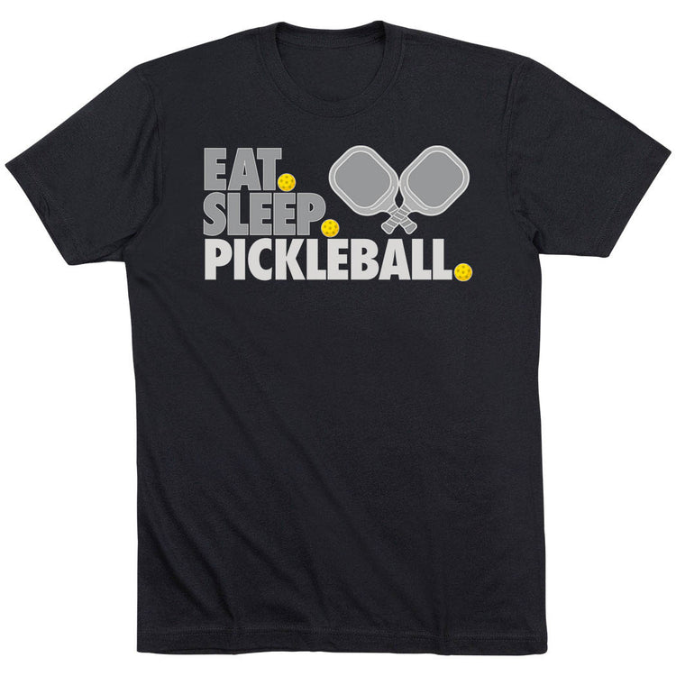 Pickleball Short Sleeve T-Shirt - Eat. Sleep. Pickleball [Youth Large/Black] - SS