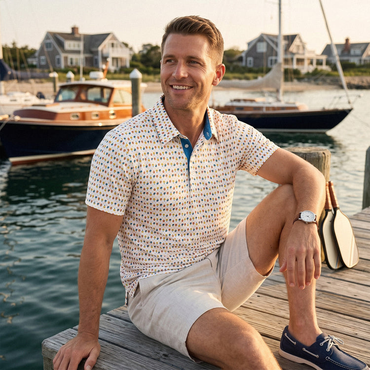Pickleball Short Sleeve Polo Shirt - Dink Shot