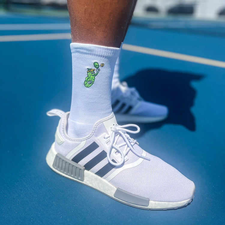 Pickleball Woven Mid-Calf Socks - Pickle