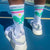 Pickleball Woven Mid-Calf Socks - Crossed Paddles - Miami