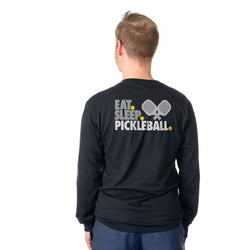 Pickleball Tshirt Long Sleeve - Eat. Sleep. Pickleball (Back Design)