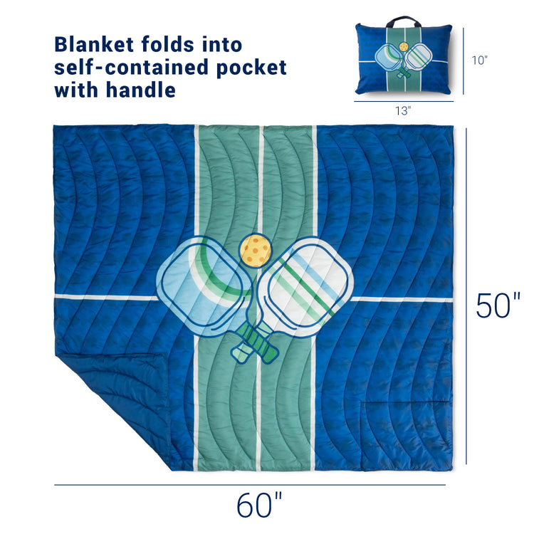 Pickleball Gameday Puffle Blanket - Play Pickleball