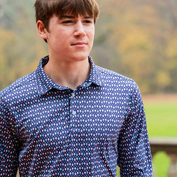 CTS Pickleball Long Sleeve Polo Shirt - Ace