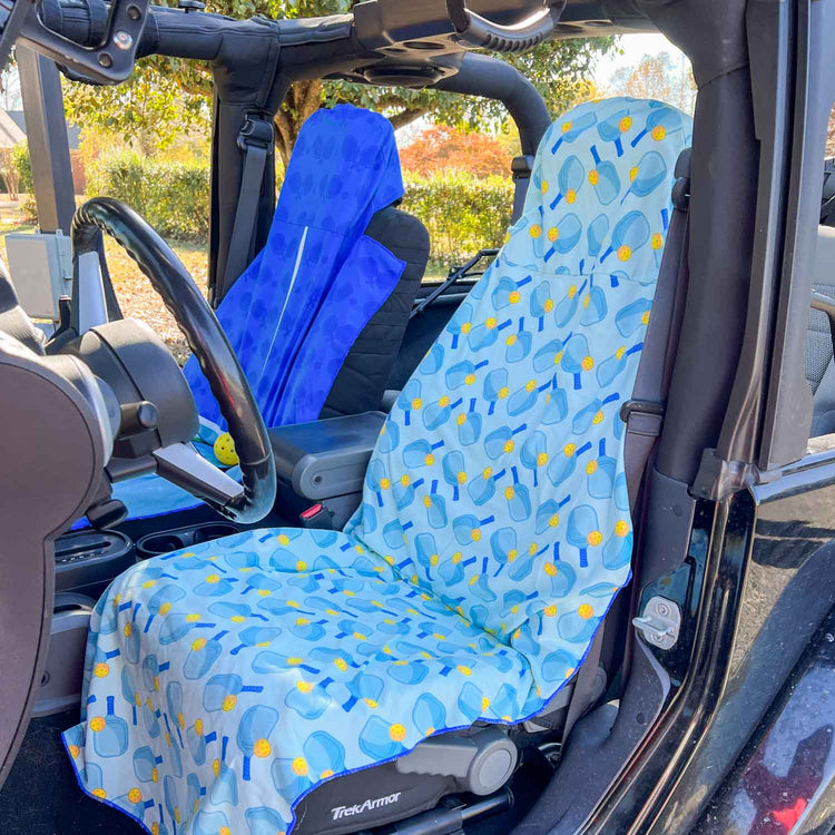 Pickleball Moisture-Wicking Towel Car Seat Cover - Rally