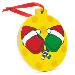 Pickleball Ceramic Ornament - HoHoHo
