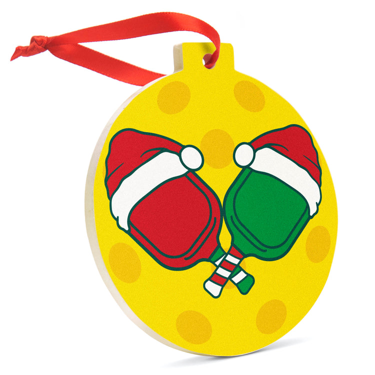 Pickleball Ceramic Ornament - HoHoHo
