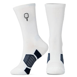 Pickleball Mid-Calf Socks - Paddle - Navy