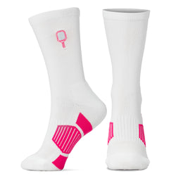 Pickleball Mid-Calf Socks - Paddle - Pink