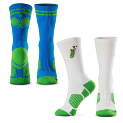 Pickleball Woven Mid-Calf Sock Set - Pickled