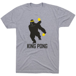 Ping Pong Short Sleeve T-Shirt - King Pong [Gray/Youth Small] - SS