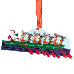 Crew Ornament - Rowing Reindeer