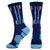 Crew Woven Mid-Calf Socks - Vertical Oars (Navy/Light Blue/Red)