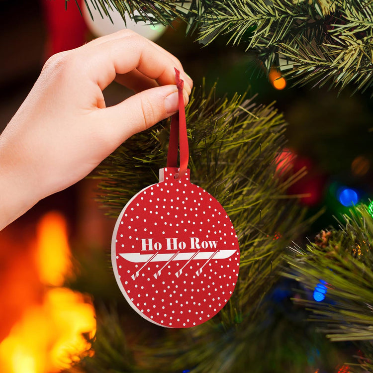 Crew Round Ceramic Ornament - Ho Ho Row