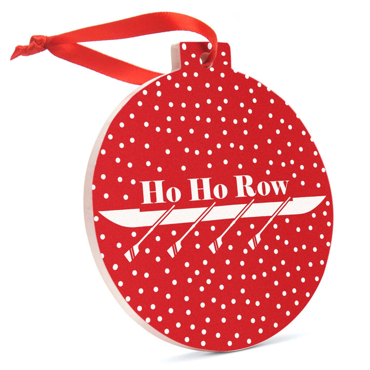 Crew Round Ceramic Ornament - Ho Ho Row
