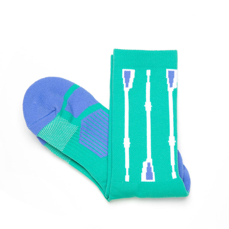 Crew Woven Mid-Calf Socks - Oar (Green)