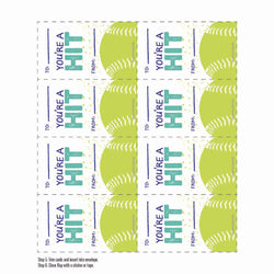 You're A Hit Softball Valentine's Day Card