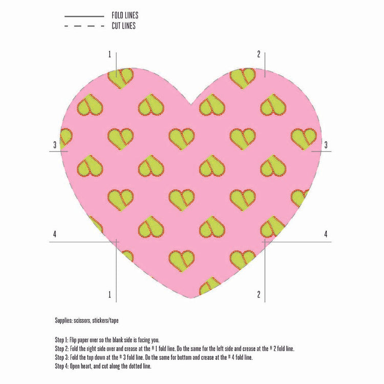 You Stole My Heart Softball Valentine's Day Card
