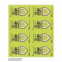 You Stole My Heart Softball Valentine's Day Card