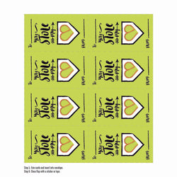 You Stole My Heart Softball Valentine's Day Card