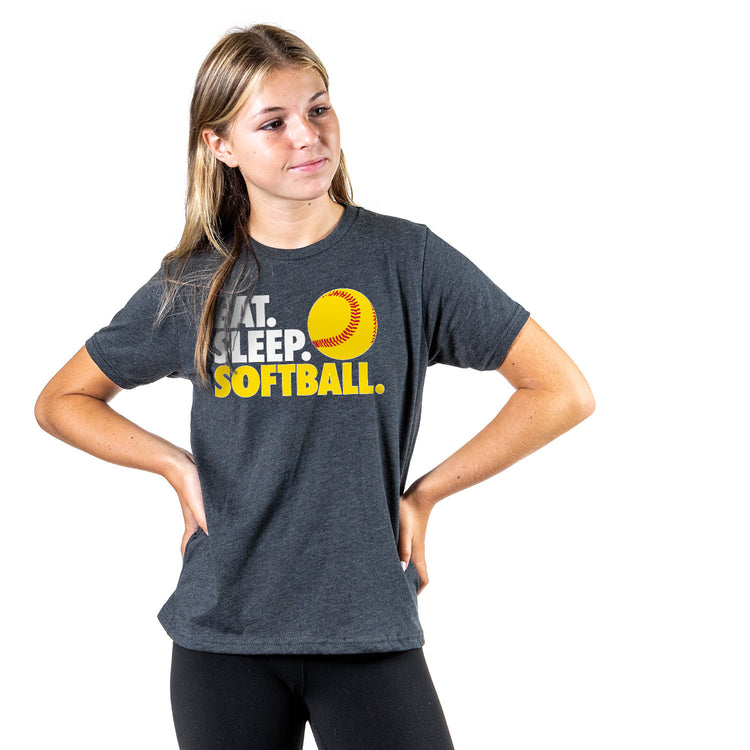 Softball T-Shirt Short Sleeve Eat. Sleep. Softball.