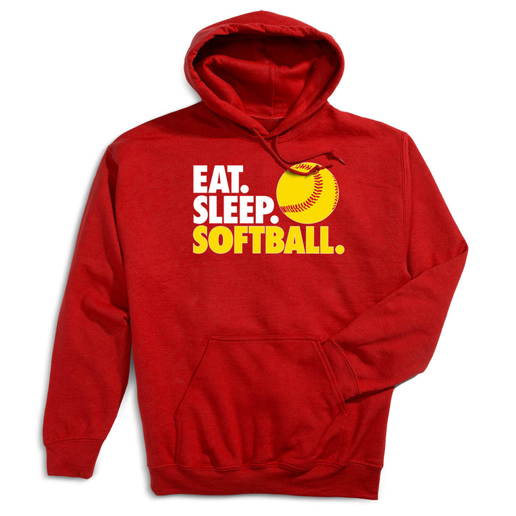 Softball Hooded Sweatshirt - Eat. Sleep. Softball.