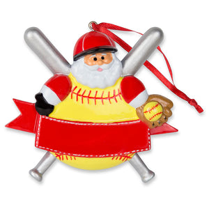 CTS Softball Ornament - Softball Santa