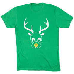 Softball Short Sleeve T-Shirt - Reindeer [Youth Small/Green] - SS