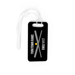 Softball Bag/Luggage Tag - Personalized Text with Crossed Bats