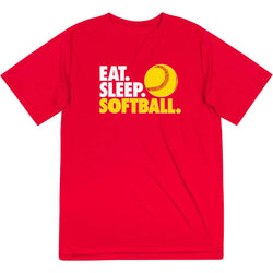 Softball Short Sleeve Performance Tee - Eat. Sleep. Softball.